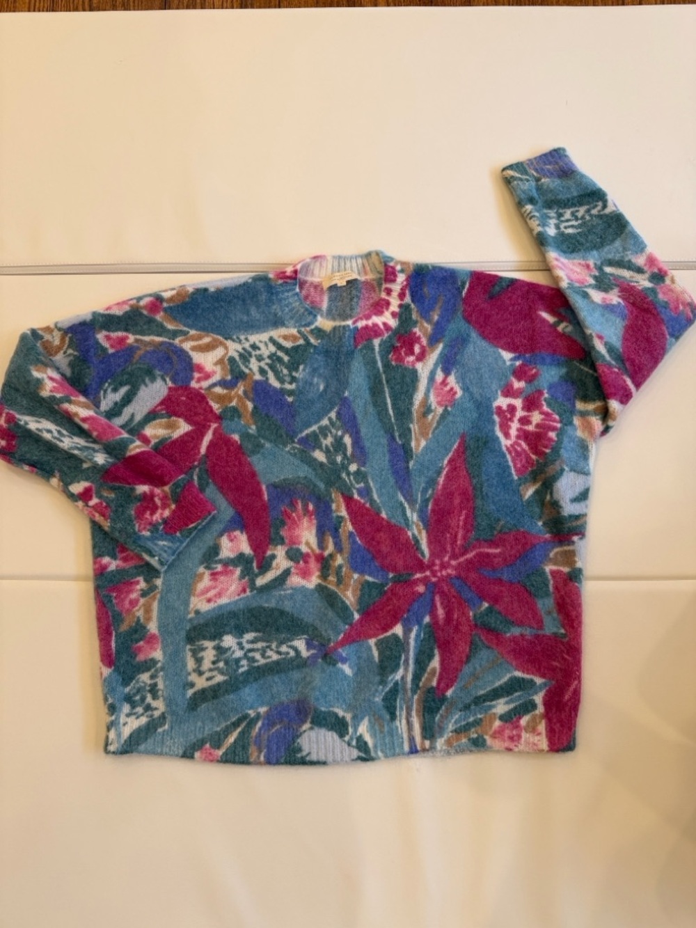 Sézane Ines Jumper Floral Multicolor Crewneck Sweater - Women - Picture 6 of 12